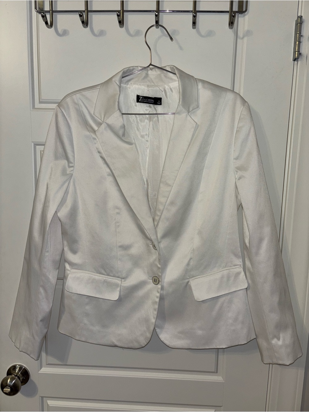New York & Company White Women's Tailored Blazer